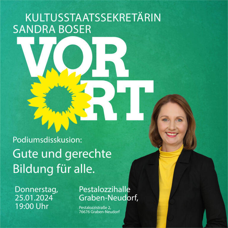 Kultusstaatssekretärin Sandra Boser VOR ORT in Graben-Neudorf